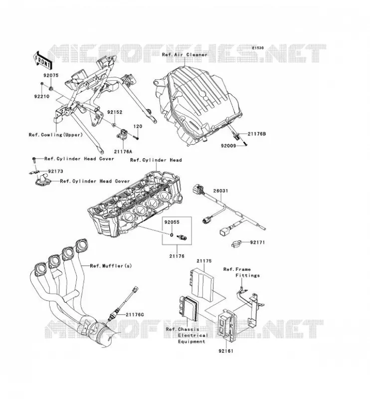 FUEL INJECTION Kawasaki MOTOS 1000 2012 VERSYS 1000  KLZ1000ACF