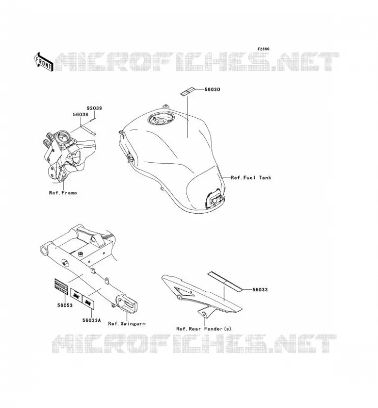 LABELS Kawasaki MOTOS 1000 2012 VERSYS 1000  KLZ1000ACF