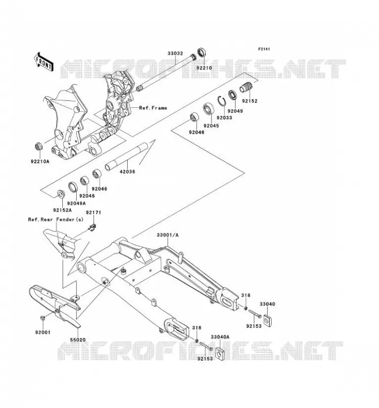 SWINGARM Kawasaki MOTOS 1000 2012 VERSYS 1000  KLZ1000ACF