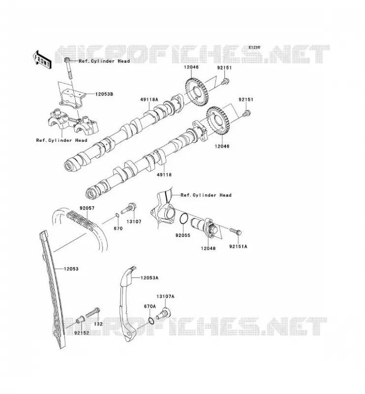 CAMSHAFT - TENSIONER Kawasaki MOTOS 1000 2012 VERSYS 1000  KLZ1000ACF