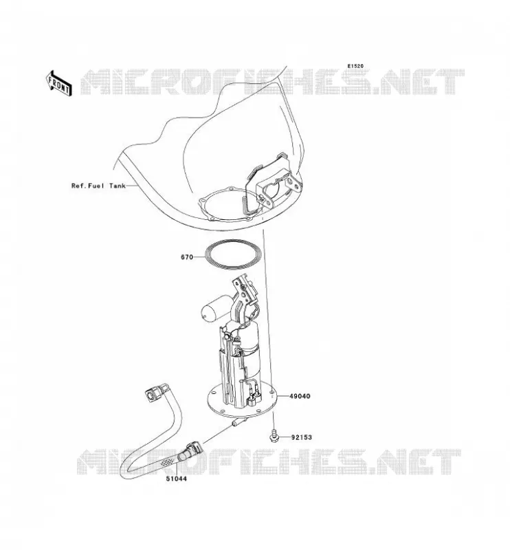 FUEL PUMP Kawasaki MOTOS 1000 2012 VERSYS 1000  KLZ1000ACF