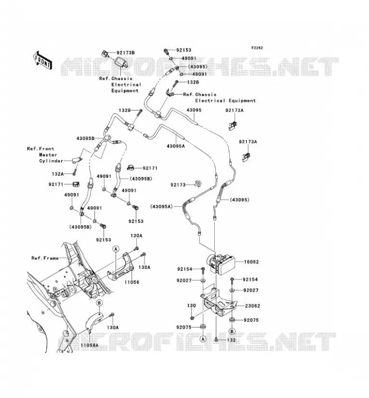 BRAKE PIPE Kawasaki MOTOS 1000 2013 VERSYS 1000  KLZ1000ADF