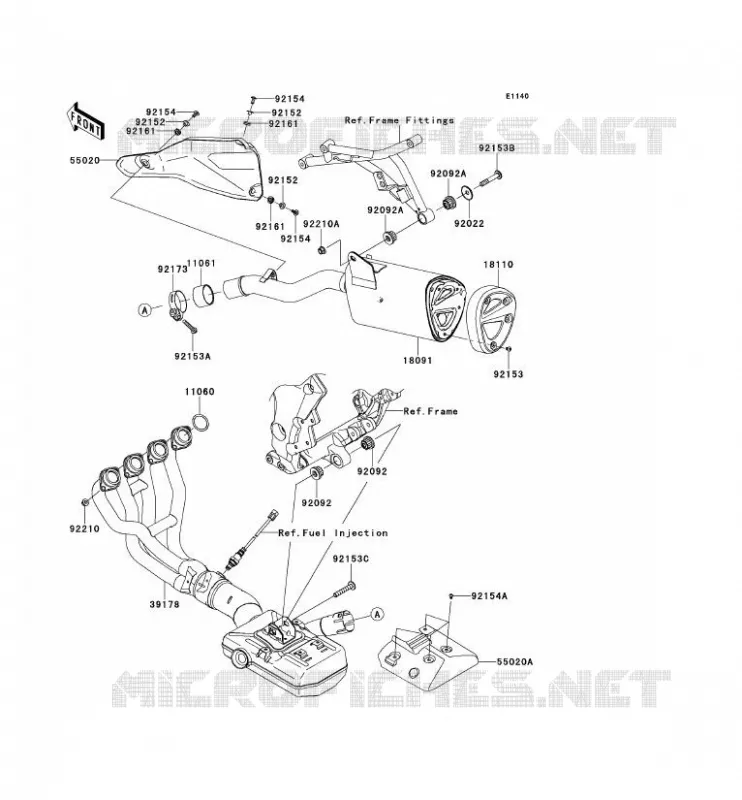 EXHAUST Kawasaki MOTOS 1000 2013 VERSYS 1000  KLZ1000ADF