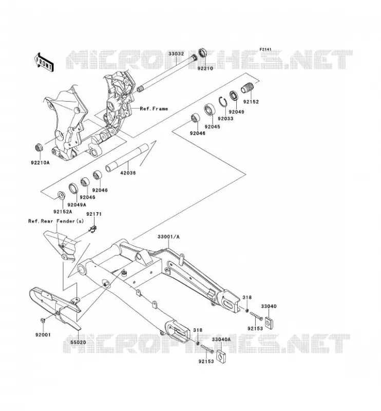 SWINGARM Kawasaki MOTOS 1000 2013 VERSYS 1000  KLZ1000ADF