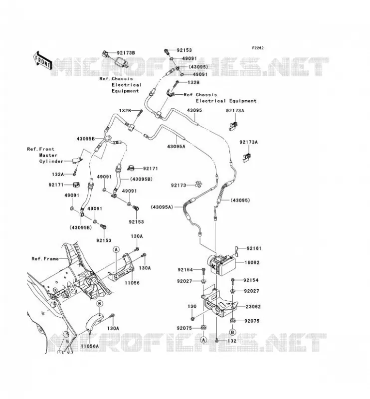 BRAKE PIPE Kawasaki MOTOS 1000 2014 VERSYS 1000  KLZ1000AEF