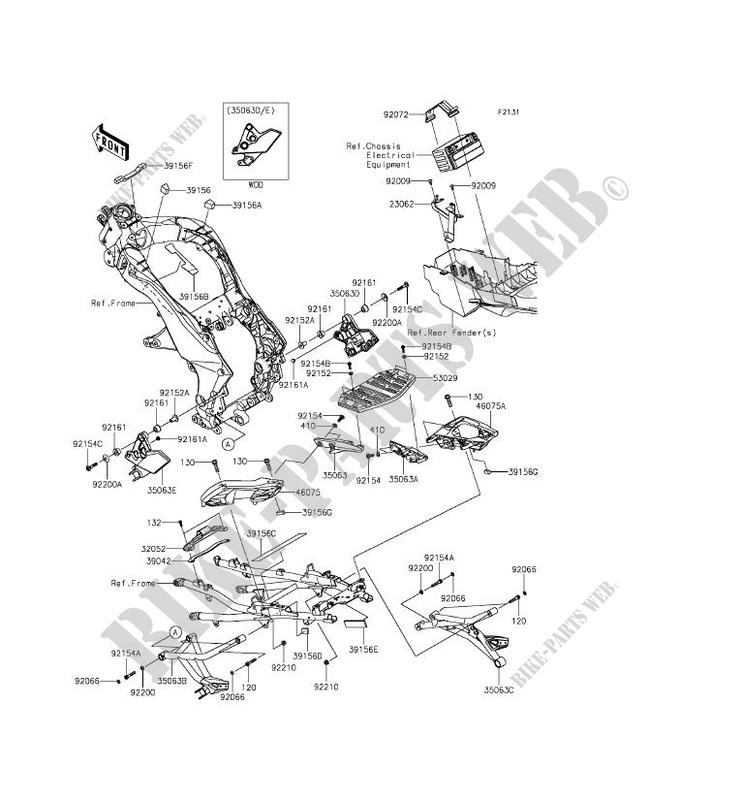 FRAME PARTS (COUVERTURE) voor Kawasaki VERSYS 1000 2015