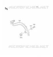 BRAKE PEDAL voor Kawasaki KMX125 2000