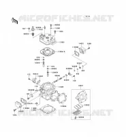 CYLINDER HEAD   CYLINDER voor Kawasaki KMX125 2000
