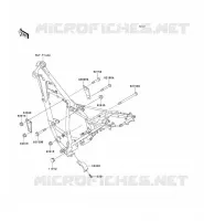 FRAME PARTS (COUVERTURE) voor Kawasaki KMX125 2000