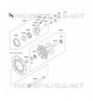 FRONT HUB voor Kawasaki KMX125 2000
