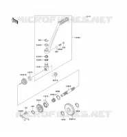 KICK STARTER voor Kawasaki KMX125 2000