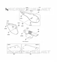 SIDE COVERS   CHAIN COVER voor Kawasaki KMX125 2000