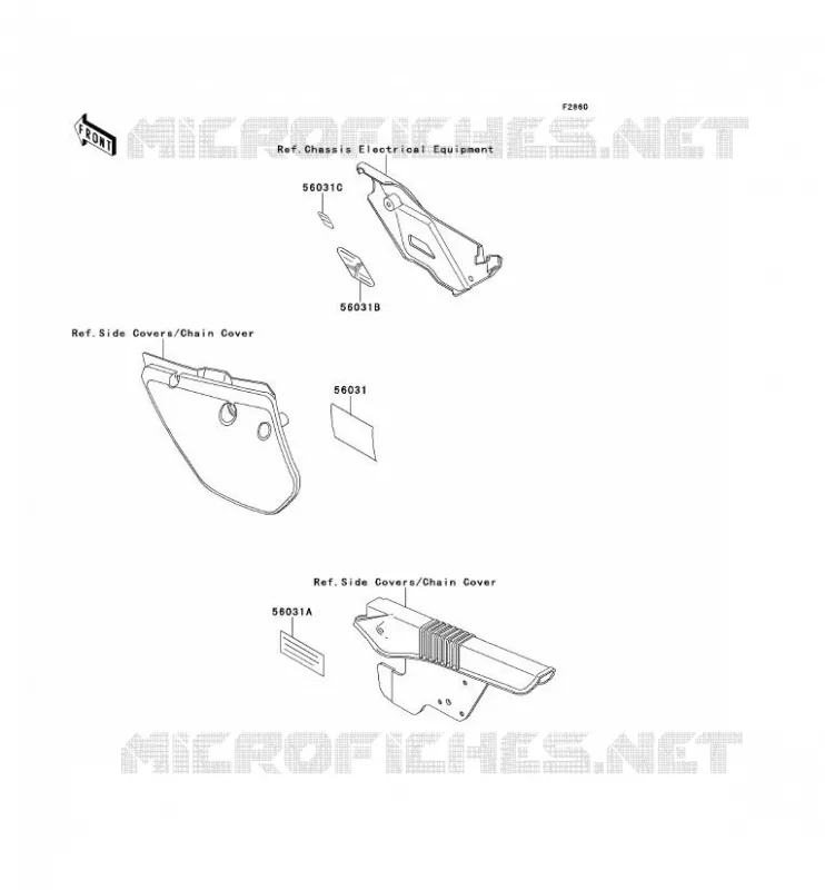 LABELS Kawasaki MOTOS 125 2000 KMX125  KMX125-A13