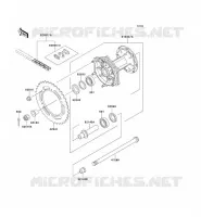 REAR HUB voor Kawasaki KMX125 2001