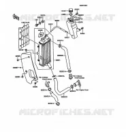 RADIATOR voor Kawasaki KMX125 1992