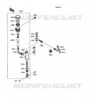 REAR MASTER CYLINDER voor Kawasaki KMX125 1992