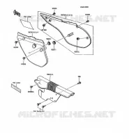 SIDE COVERS   CHAIN COVER voor Kawasaki KMX125 1992