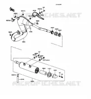 EXHAUST voor Kawasaki KMX125 1992