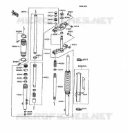 FRONT FORK voor Kawasaki KMX125 1992