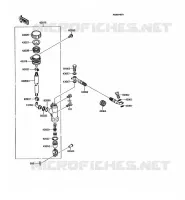 REAR MASTER CYLINDER voor Kawasaki KMX125 1992