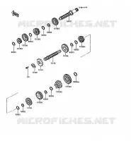 TRANSMISSION voor Kawasaki KMX125 1992