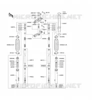 FRONT FORK voor Kawasaki KMX125 2001