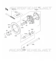 REAR HUB voor Kawasaki KMX125 2002