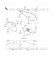 SIDE COVERS   CHAIN COVER voor Kawasaki KMX125 2002