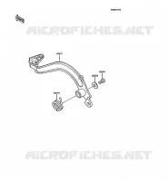 BRAKE PEDAL voor Kawasaki KMX125 1992