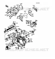 ENGINE COVERS voor Kawasaki KMX125 1992