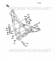 FRAME PARTS (COUVERTURE) voor Kawasaki KMX125 1992