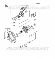 FRONT HUB voor Kawasaki KMX125 1992