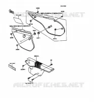 SIDE COVERS   CHAIN COVER voor Kawasaki KMX125 1992