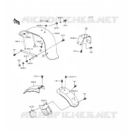 FENDER voor Kawasaki KZ1000 POLICE 1999
