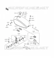 FUEL TANK voor Kawasaki KZ1000 POLICE 1999