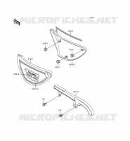 SIDE COVERS   CHAIN COVER voor Kawasaki KZ1000 POLICE 1999