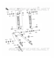 SWINGARM   SUSPENSION   SHOCK ABSORBER voor Kawasaki KZ1000 POLICE 1999