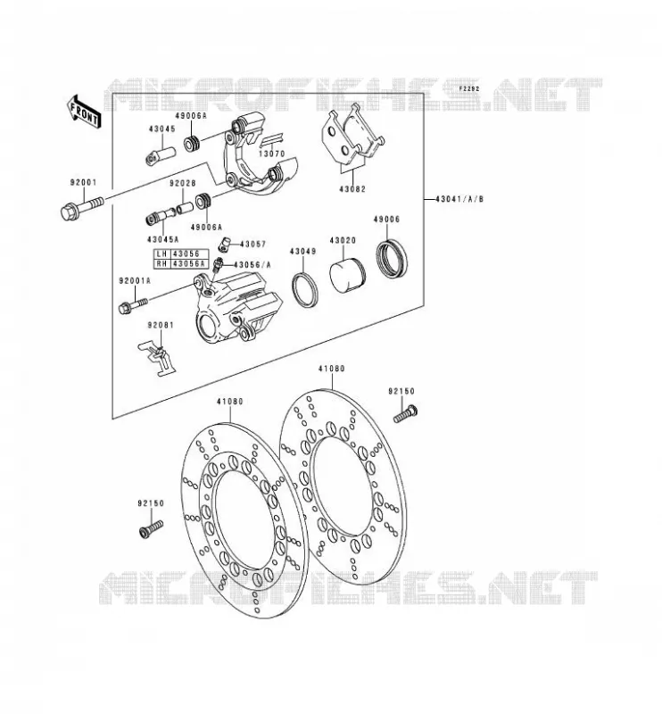 FRONT BRAKE Kawasaki MOTOS 1000 2000 KZ1000 POLICE  KZ1000-P19