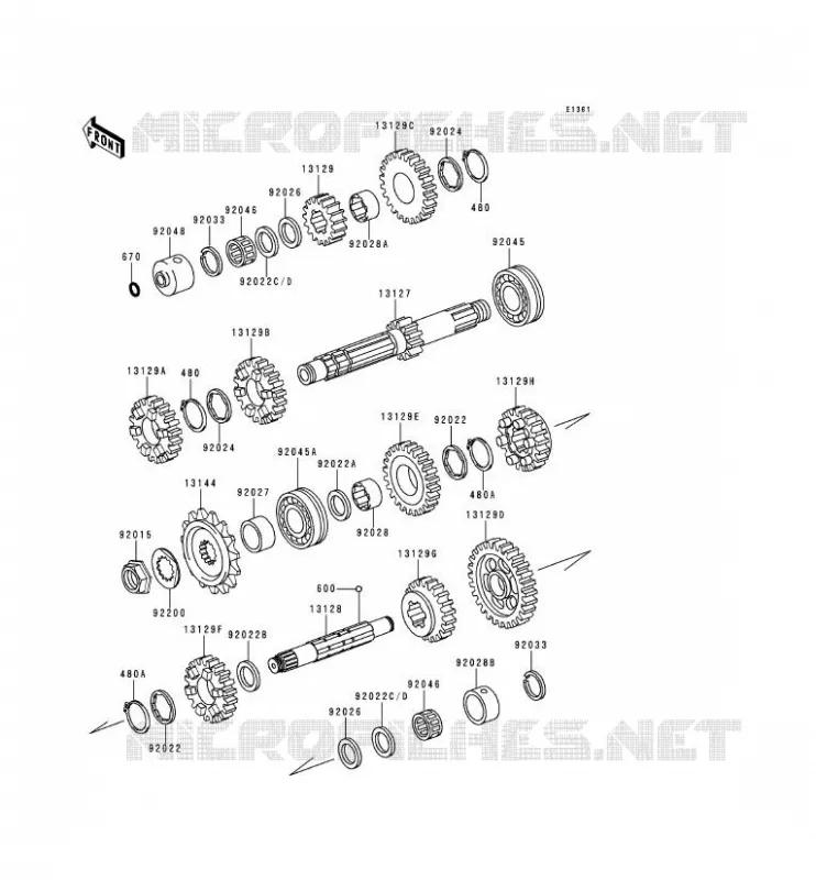 TRANSMISSION Kawasaki MOTOS 1000 2000 KZ1000 POLICE  KZ1000-P19