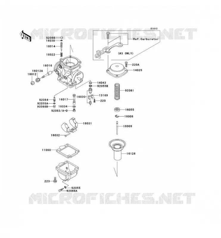 CARBURETOR PARTS Kawasaki MOTOS 1000 2002 KZ1000 POLICE  KZ1000-P21