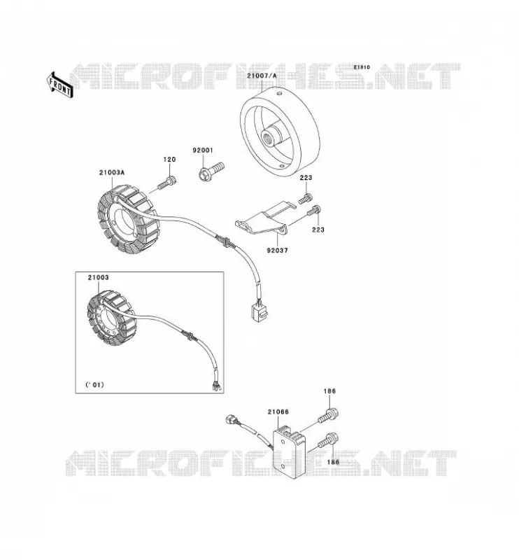 GENERATOR Kawasaki MOTOS 1000 2002 KZ1000 POLICE  KZ1000-P21