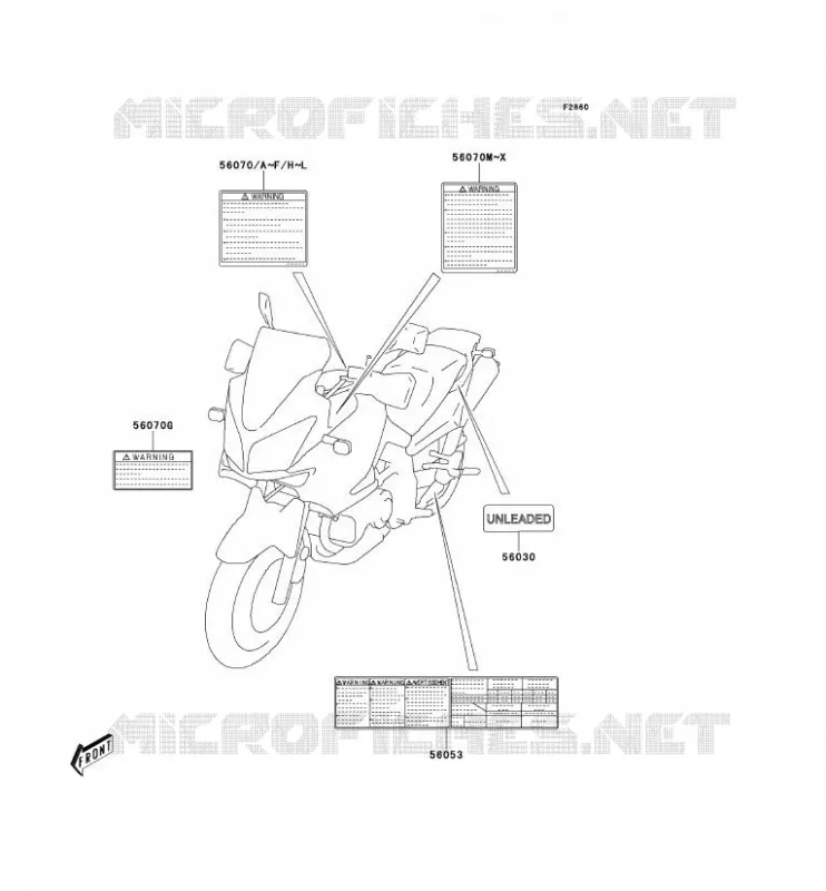 LABELS Kawasaki MOTOS 1000 2004 KLV1000  LV1000-A1H
