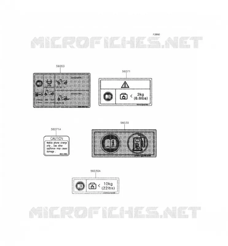 LABELS Kawasaki SCOOTER 300 2015 J300  SC300AFFA