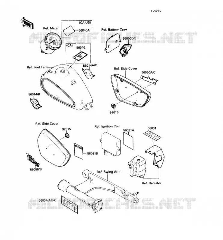 LABELS Kawasaki MOTOS 1500 1988 VN-15  VN1500-A2