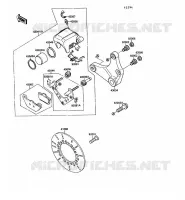 REAR BRAKE voor Kawasaki VN-15 1989