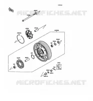 REAR HUB voor Kawasaki VN-15 1989