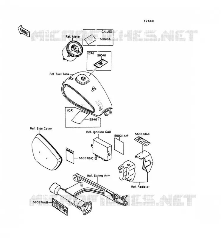LABELS Kawasaki MOTOS 1500 1993 VN-15  VN1500-A7