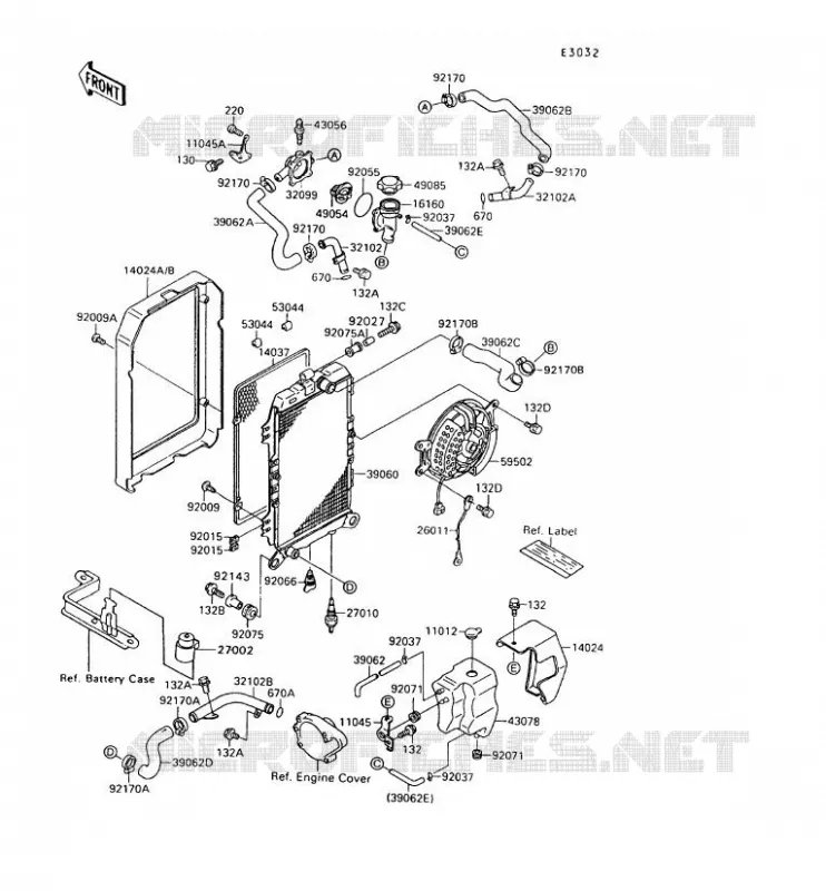 RADIATOR Kawasaki MOTOS 1500 1994 VN-15  VN1500-A8
