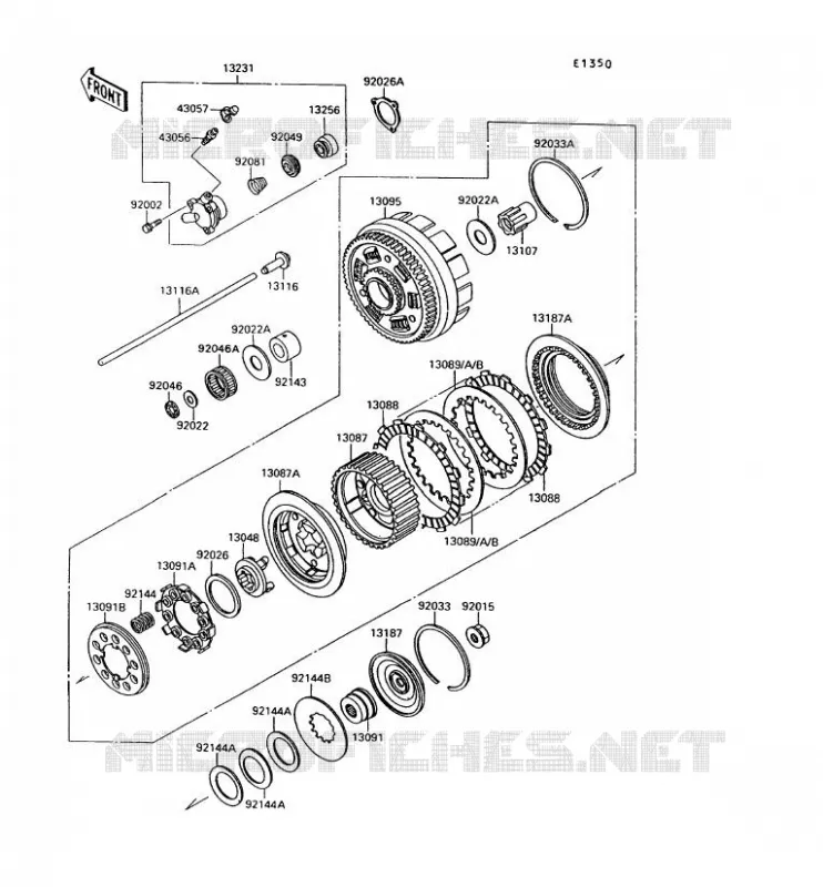 CLUTCH Kawasaki MOTOS 1500 1995 VN-15  VN1500-A9