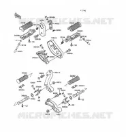 FOOTREST voor Kawasaki VN-15SE 1988